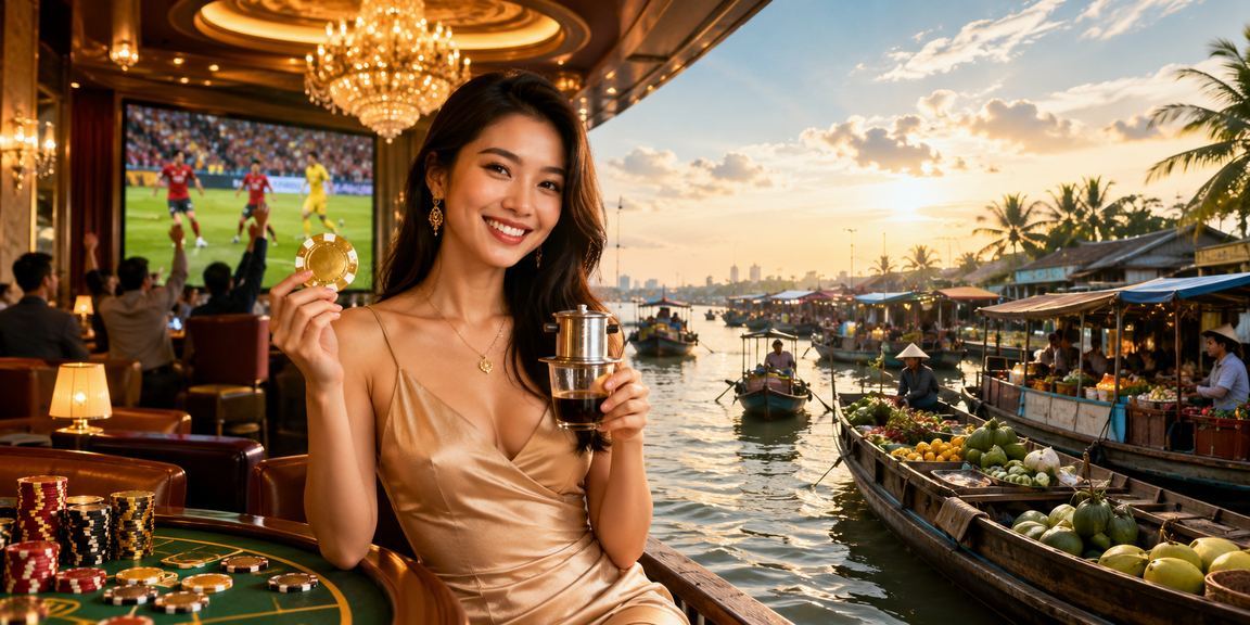 Người dùng tại Cần Thơ kiểm tra bảo mật tài khoản casino trực tuyến qua điện thoại bên ly cà phê