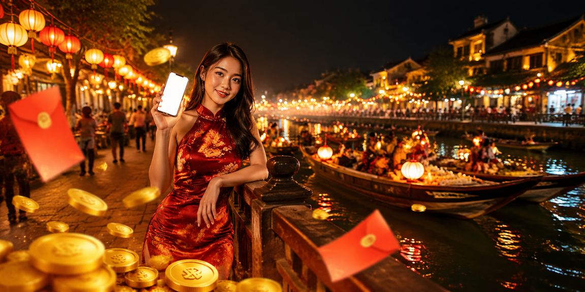 Người dùng truy cập neww88 trên điện thoại tại chợ đêm Nha Trang