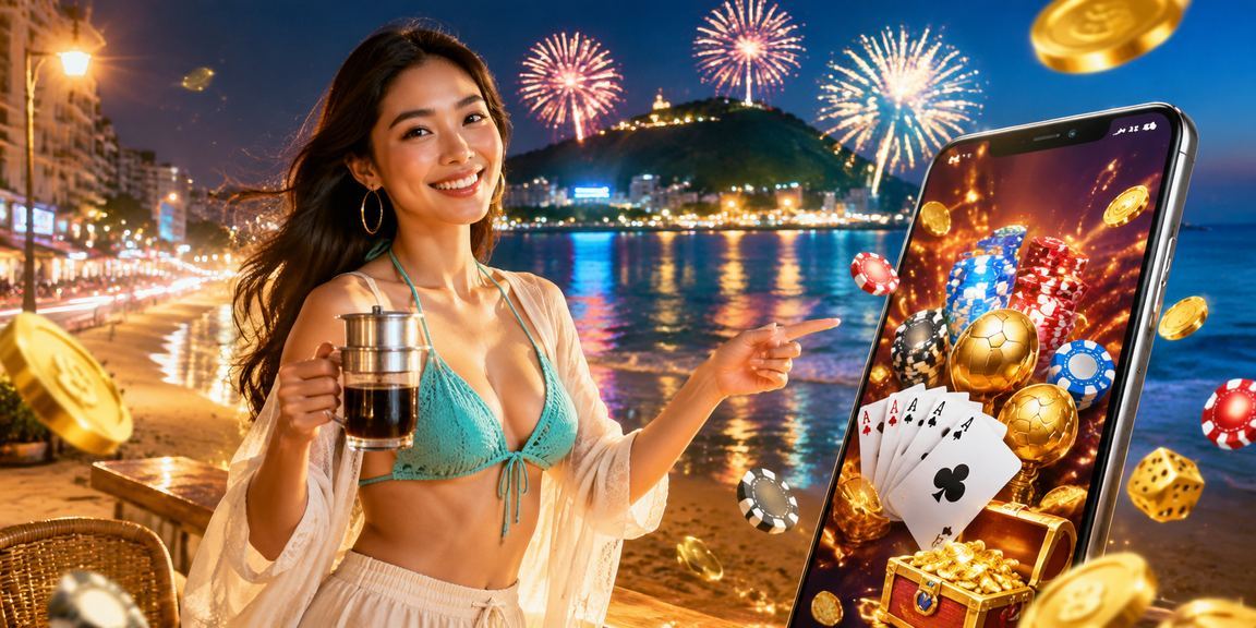 Người chơi tại Vũng Tàu thưởng thức cà phê và tìm hiểu điều khoản sử dụng dịch vụ casino trực tuyến